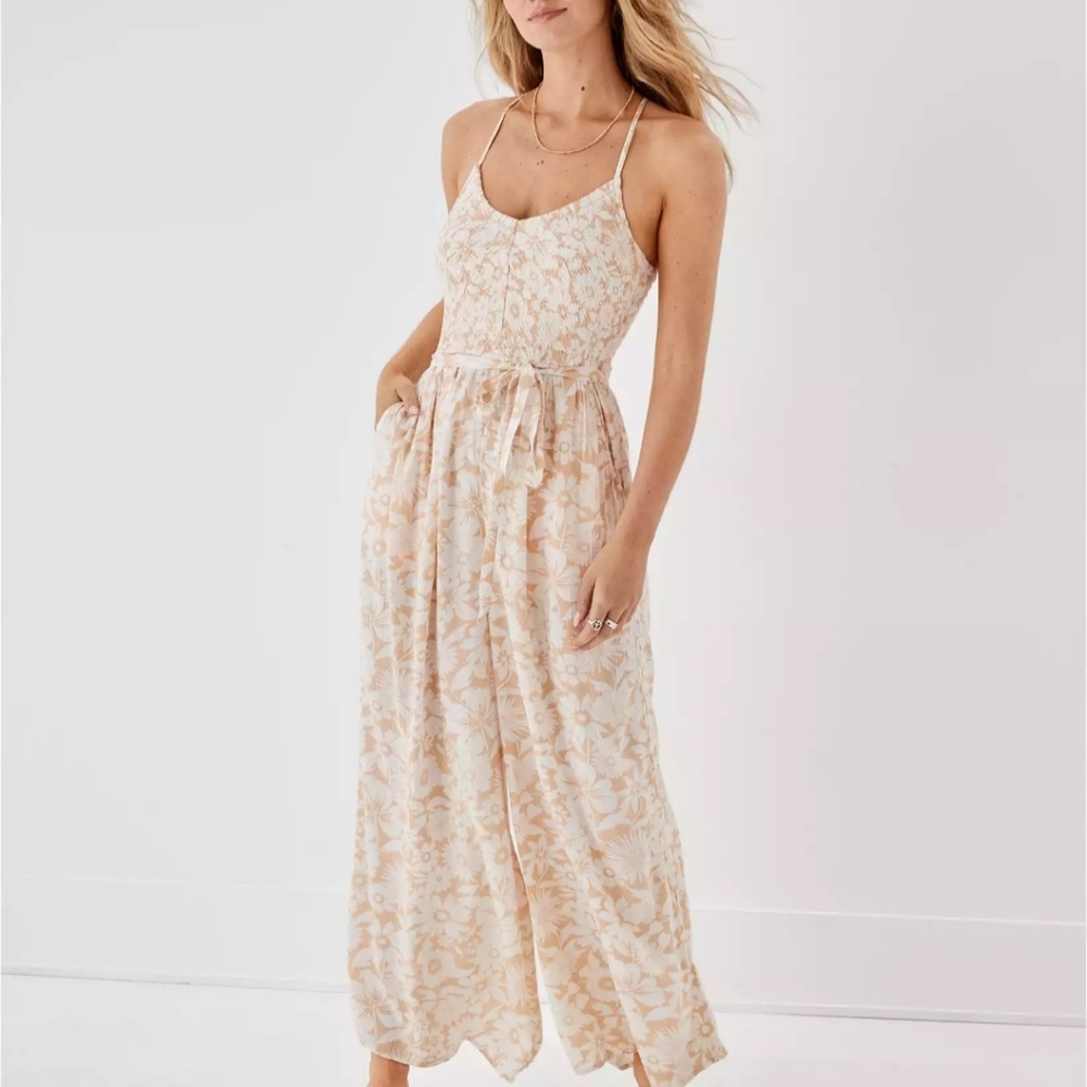 ISO AEO Floral Smocked jumpsuit